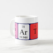 パートナーの定期的なテーブル名の重複 コーヒーマグカップ (正面左)