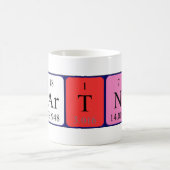 パートナーの定期的なテーブル名の重複 コーヒーマグカップ (中央)