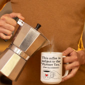 パートナーの税金 コミカル カップル コーヒーマグ ジャンボコーヒーマグカップ
