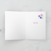 パートナーの記念日カード – Flower Power カード (内部)