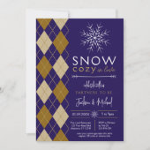 パートナーはグランドパシックな冬のウェディングシャワーになる 招待状 (正面)