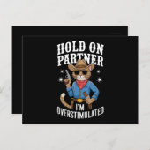 パートナーを保持する私は過剰に刺激されたレトロ西部 ポストカード (正面/裏面)