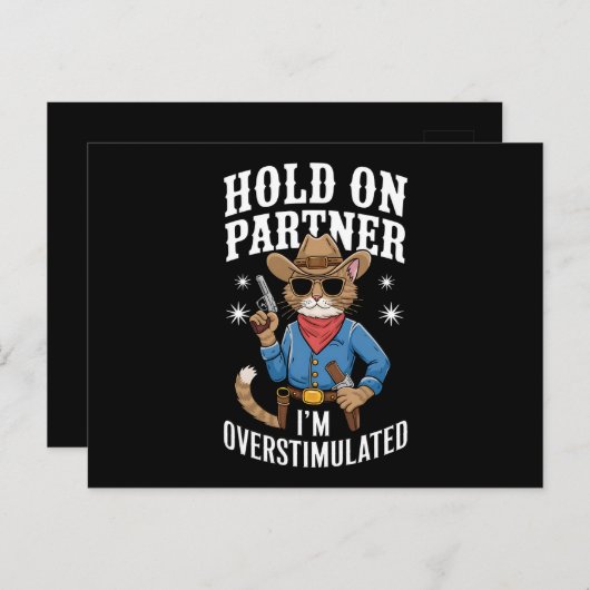 パートナーを保持する私は過剰に刺激されたレトロ西部 ポストカード (正面/裏面)