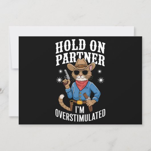 パートナーを保持する私は過剰に刺激されたレトロ西部 招待状 (正面)