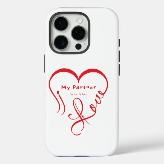 パートナーを愛してる - あなたは私のホームスローピロー Case-Mate iPhoneケース (裏面)