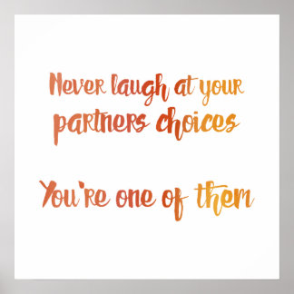 パートナーを笑わない ポスター