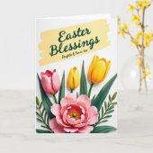 パートナーカードのためのSpring Blooms カード (黄色い花)