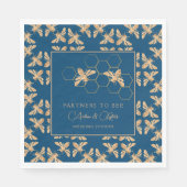 パートナーズ・トゥ・ビー インドゴー & ハニカム ウェディング シャワー スタンダードランチョンナプキン (正面)