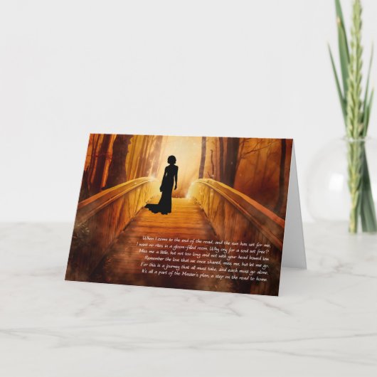 パートナー悔やみや弔慰ゴールデンブリッジ女性の損失 カード (正面)