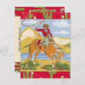 パートナー感謝していウェスタンワイルドウエストカウボーイロデオ ポストカード (正面/裏面)