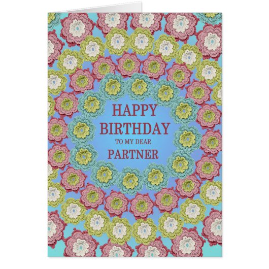 パートナー誕生日クロシェ花 (正面)