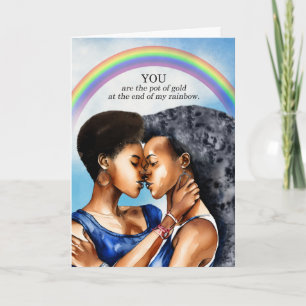 パートナーAnny African American Lesbianカップル カード
