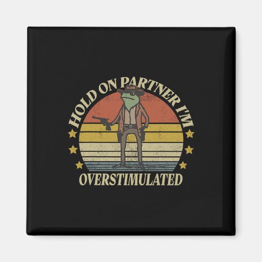 パートナーIm過刺激カウボーカエルVintを保持 マグネット (正面)