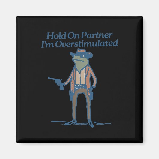 パートナーIm過刺激カウボーカエルVintを保持 マグネット (正面)