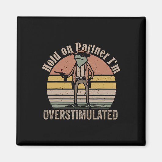 パートナーIm過刺激カウボーカエルVintを保持 マグネット (正面)