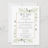 パート2の続編　結婚誓約　グリーン 招待状 (正面)