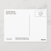 パーハムズレストランマイアミビーチFLヴィンテージ ポストカード (裏面)