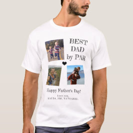 パーパーのハッピー・ファーザーズデー3枚フォトコラージュデザインのベストダッド Tシャツ