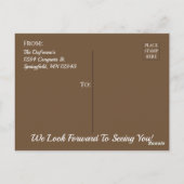 「パーパー」という新しい猫アナウンスブラウン ポストカード (裏面)