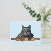 パーフェクトおもしろいベーカー猫 ポストカード (スタンド正面)
