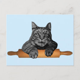 パーフェクトおもしろいベーカー猫 ポストカード