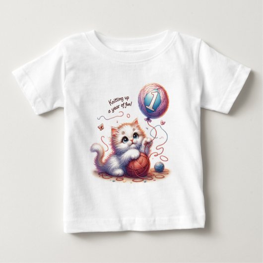 パーフェクトお祝い：初年度おもしろい! ベビーTシャツ (正面)