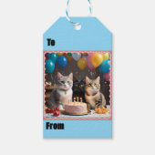 パーフェクトお祝い：猫の誕生会 ギフトタグ (正面)