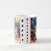 パーフェクトお祝い：猫の誕生会 コーヒーマグカップ (中央)