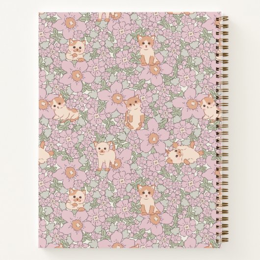 パーフェクトかわいい猫たちフローラ赤ちゃんシャワーゲストブック ノートブック (裏面)