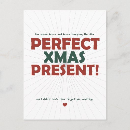 パーフェクトなショッピングの時間をクリスマス シーズンポストカード (正面)