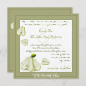 パーフェクトな梨のウェディング招待状 招待状 (正面/裏面)