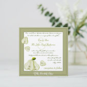 パーフェクトな梨のウェディング招待状 招待状 (スタンド正面)