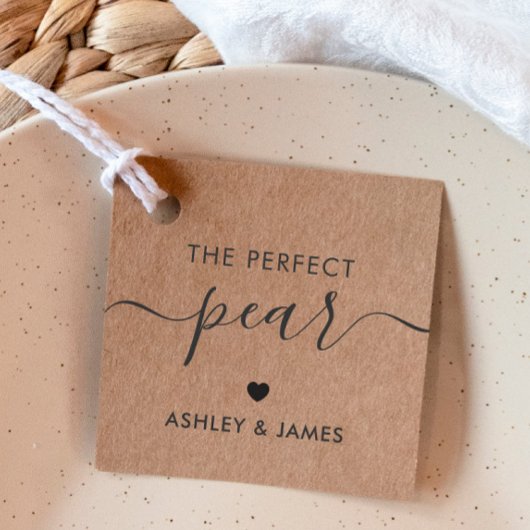 パーフェクトな梨のラベル結婚、の贈り物ラベル、クラフト フェイバータグ