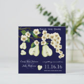 パーフェクトな梨の花ざかりの枝　結婚式場予約 招待状 (スタンド正面)