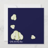 パーフェクトな梨の花ざかりの枝　結婚式場予約 招待状 (裏面)