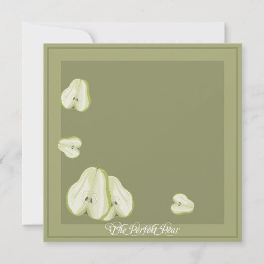 パーフェクトな梨の花咲く枝　結婚式場予約 招待状 (裏面)