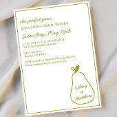 「パーフェクトな洋お洒落梨」手書きブライダルシャワー 招待状