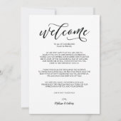 パーフェクトな結婚式のタイムライン / 予定カード 招待状 (裏面)