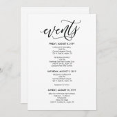 パーフェクトな結婚式のタイムライン / 予定カード 招待状 (正面/裏面)