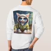 「パーフェクトの情熱：献身的な猫好き Tシャツ (裏面)