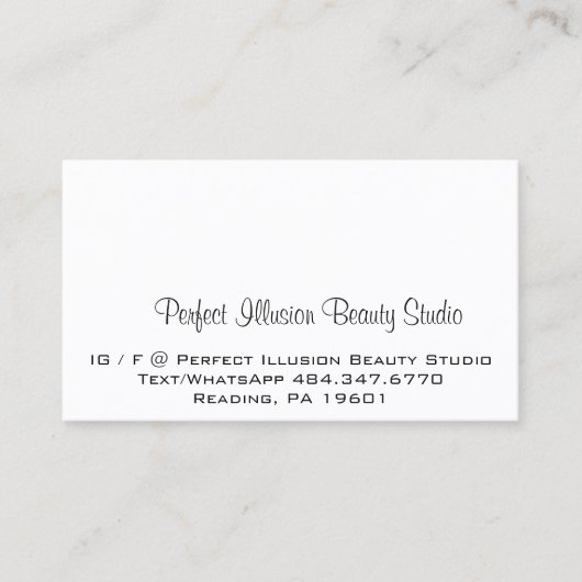 パーフェクトイリュージョン美しいスタジオサービスブラックウィット 名刺 (正面)