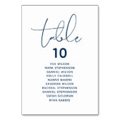 パーフェクトエレガントなウェディングディナーゲストシーティングカード テーブルナンバー (正面)