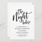 パーフェクトエレガントなウェディングリハーサルのディナー招待状 招待状 (正面/裏面)