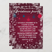 パーフェクトエレガント、レッドクリスマス招待状 招待状 (正面/裏面)