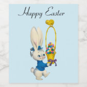 パーフェクトカッコいい、ハッピーイースター、バニー ワインラベル (シングルラベル)