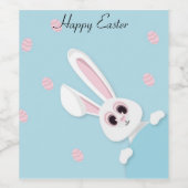 パーフェクトカッコいい、ハッピーイースター、バニー ワインラベル (シングルラベル)