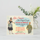 パーフェクトカップルブライダルカップルのシャワー招待状 招待状 (スタンド正面)