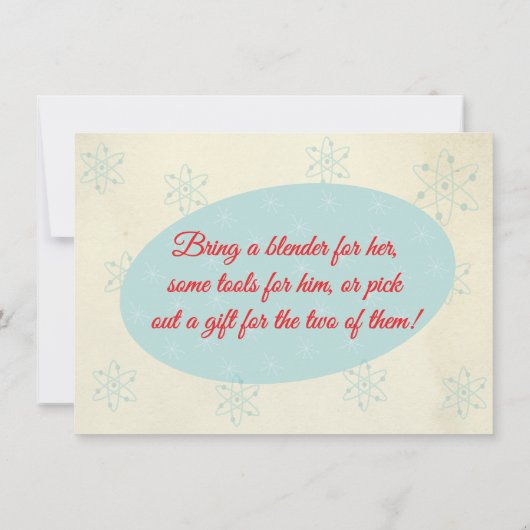 パーフェクトカップルブライダルカップルのシャワー招待状 招待状 (裏面)