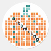 パーフェクトカボチャ=秋 ラウンドシール (正面)