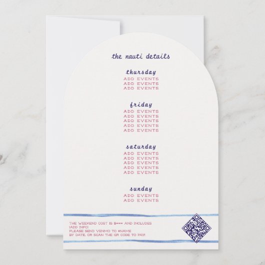 パーフェクトキャッチビーチ名門私立校風の魚釣りバチェロレッテ 招待状 (裏面)